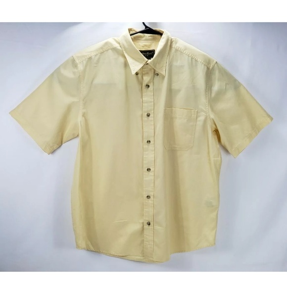 Eddie Bauer Other - Eddie Bauer Men's Yellow Button Casual Shirt Large